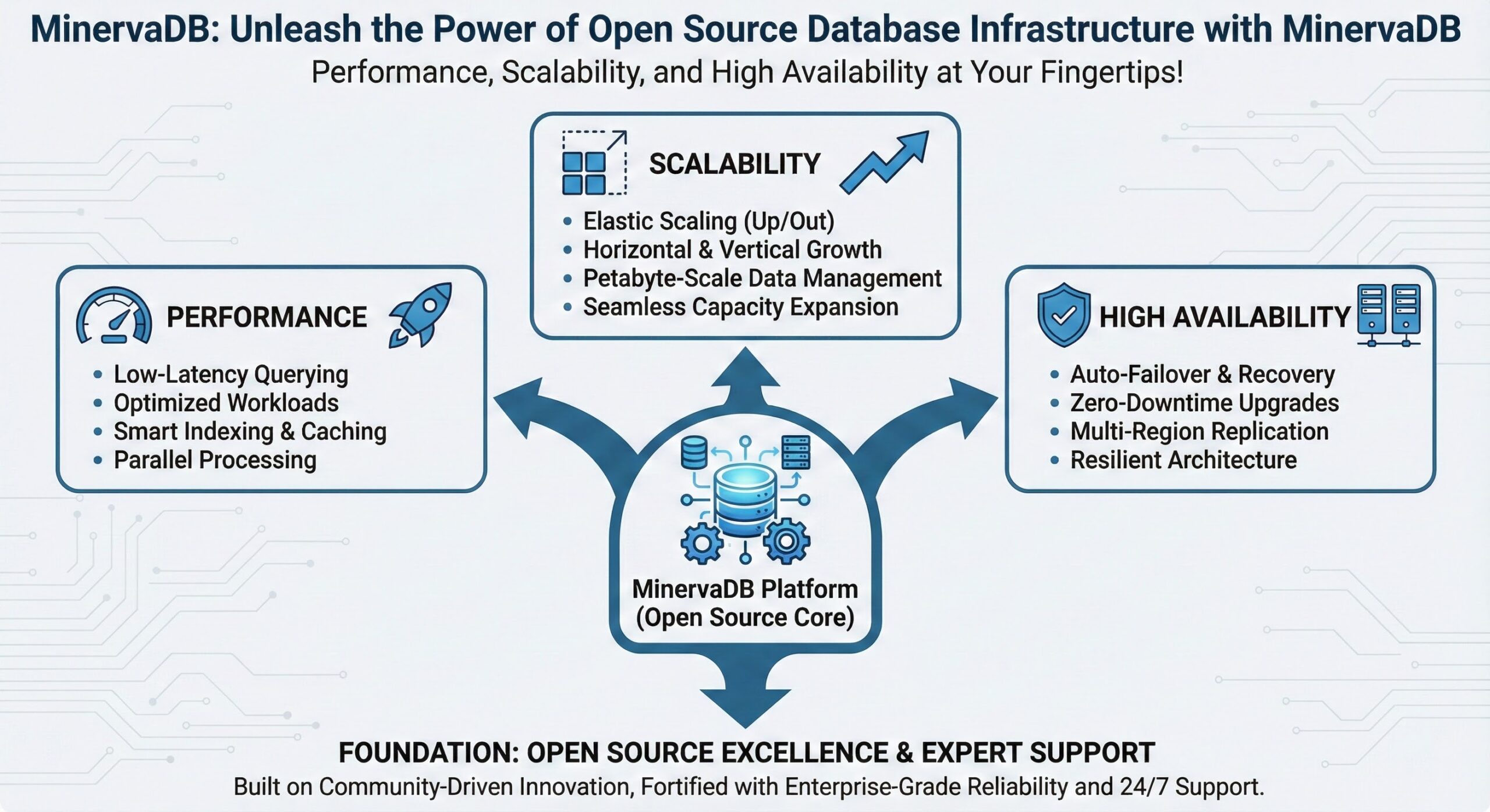 Unleash the Power of Open Source Database Infrastructure with MinervaDB: Performance, Scalability, and High Availability at Your Fingertips!